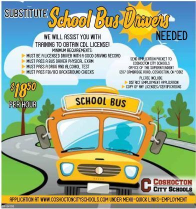 Substitute School Bus Driver Ad